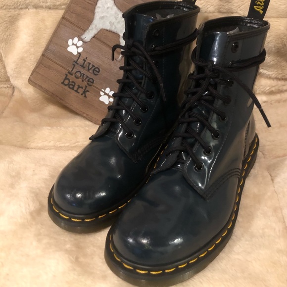 Dr. Martens Shoes - Dr Martens patent blue leather boots 💝